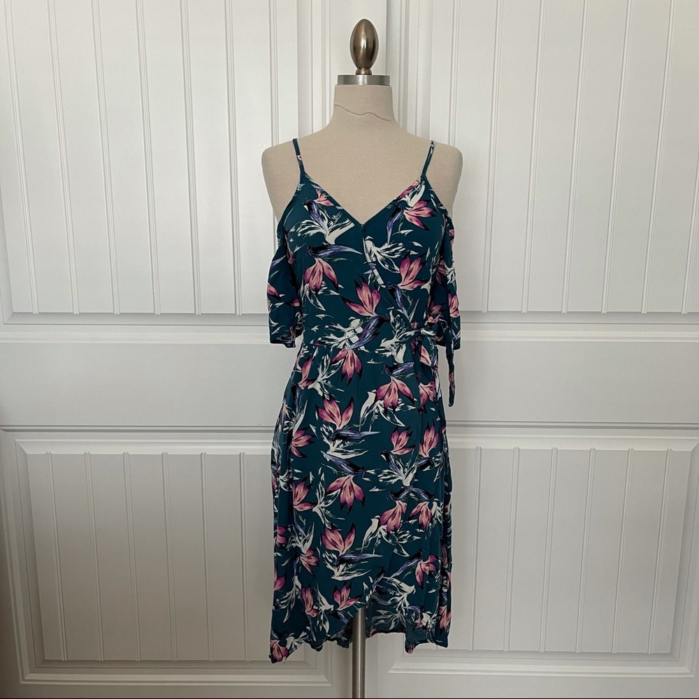 Xhilaration Floral High Low Wrap Dress